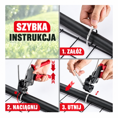 Kuangmi™ – Naciągarka do opasek stalowych + 150 opasek (zestaw Pro)