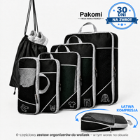 Pakomi™ – Organizery do walizki z kompresją (zestaw 6 el.)